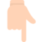 Backhand Index Pointing Down emoji on Mozilla